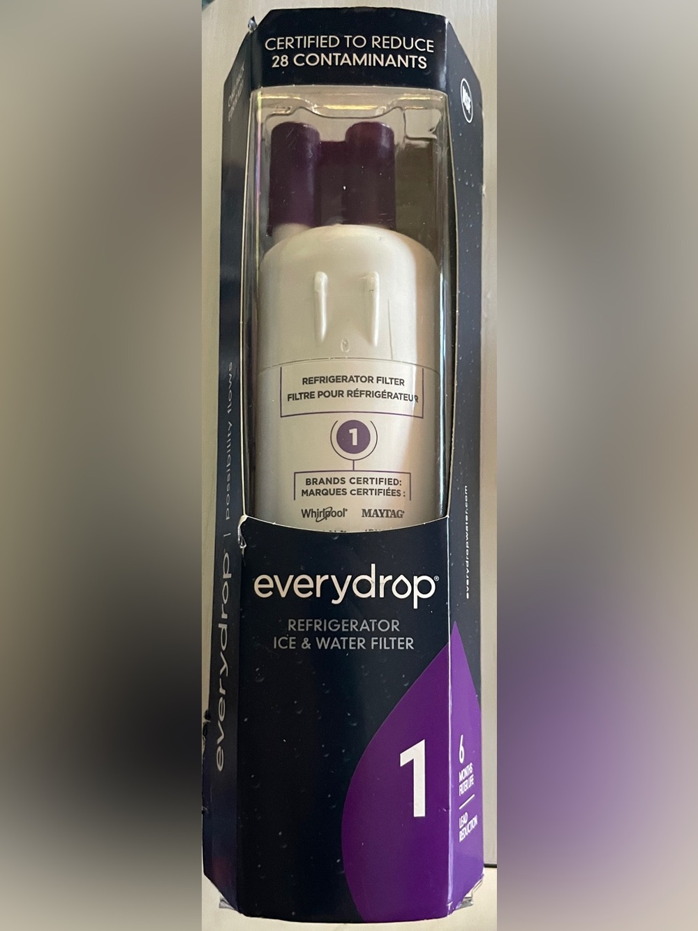 Everydrop EDR1RXD1 Refrigerator Water Filter 1 Whirlpool Maytag Kitchenaid OEM